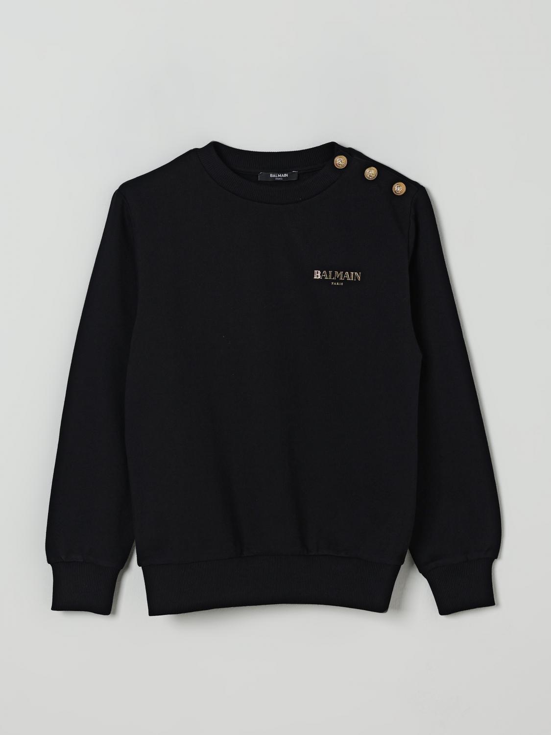 Balmain Jungen Schwarz Sweater Kids Color