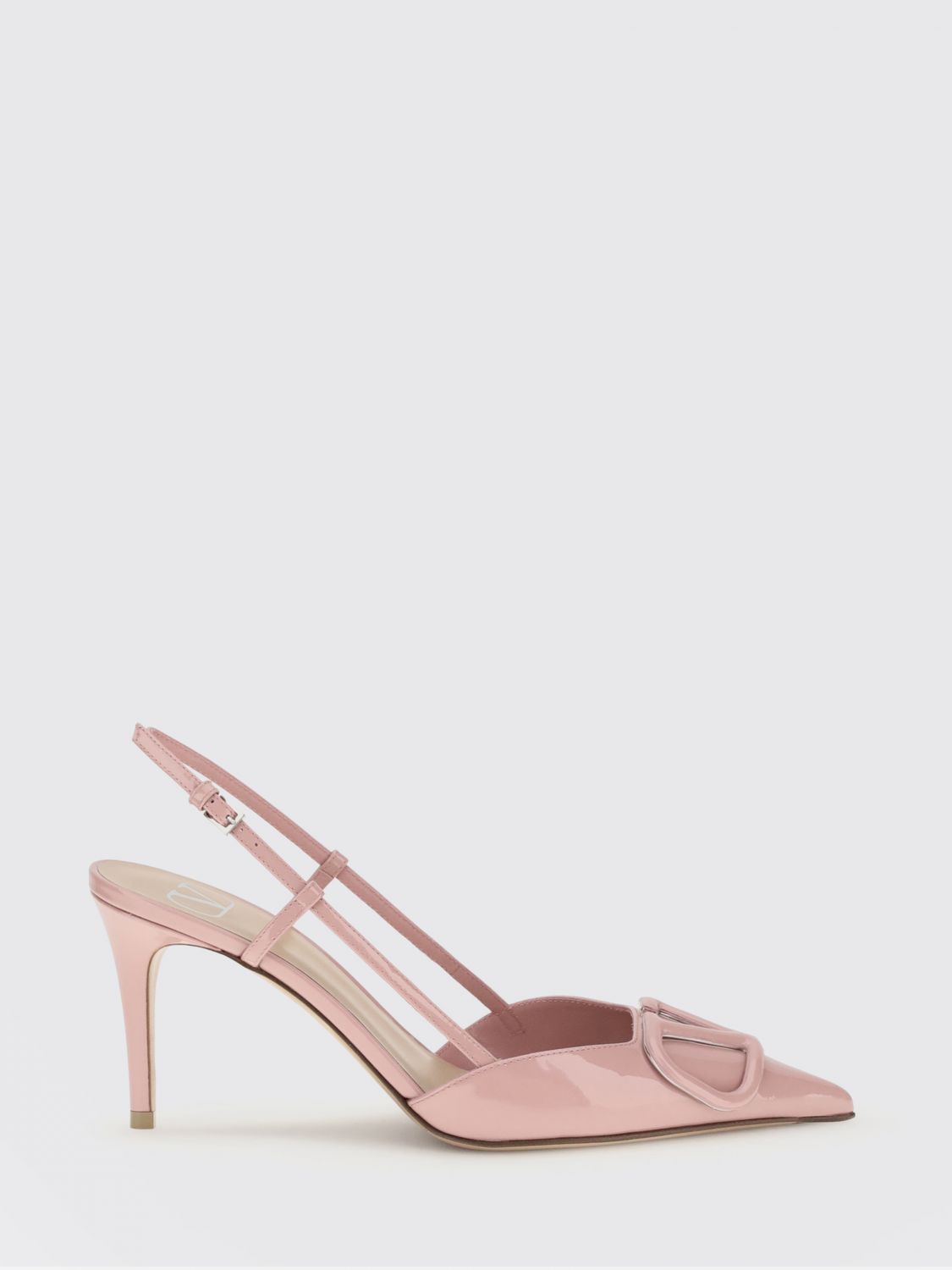 Valentino Vlogo Signature Pointed Toe Slingback Pumps In Pink