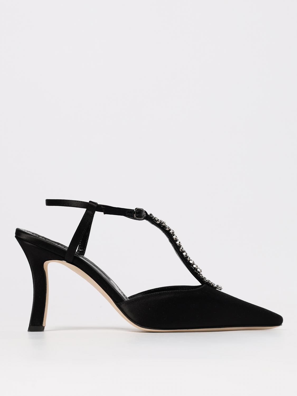 Manolo Blahnik Pumps Woman Color Black In Black