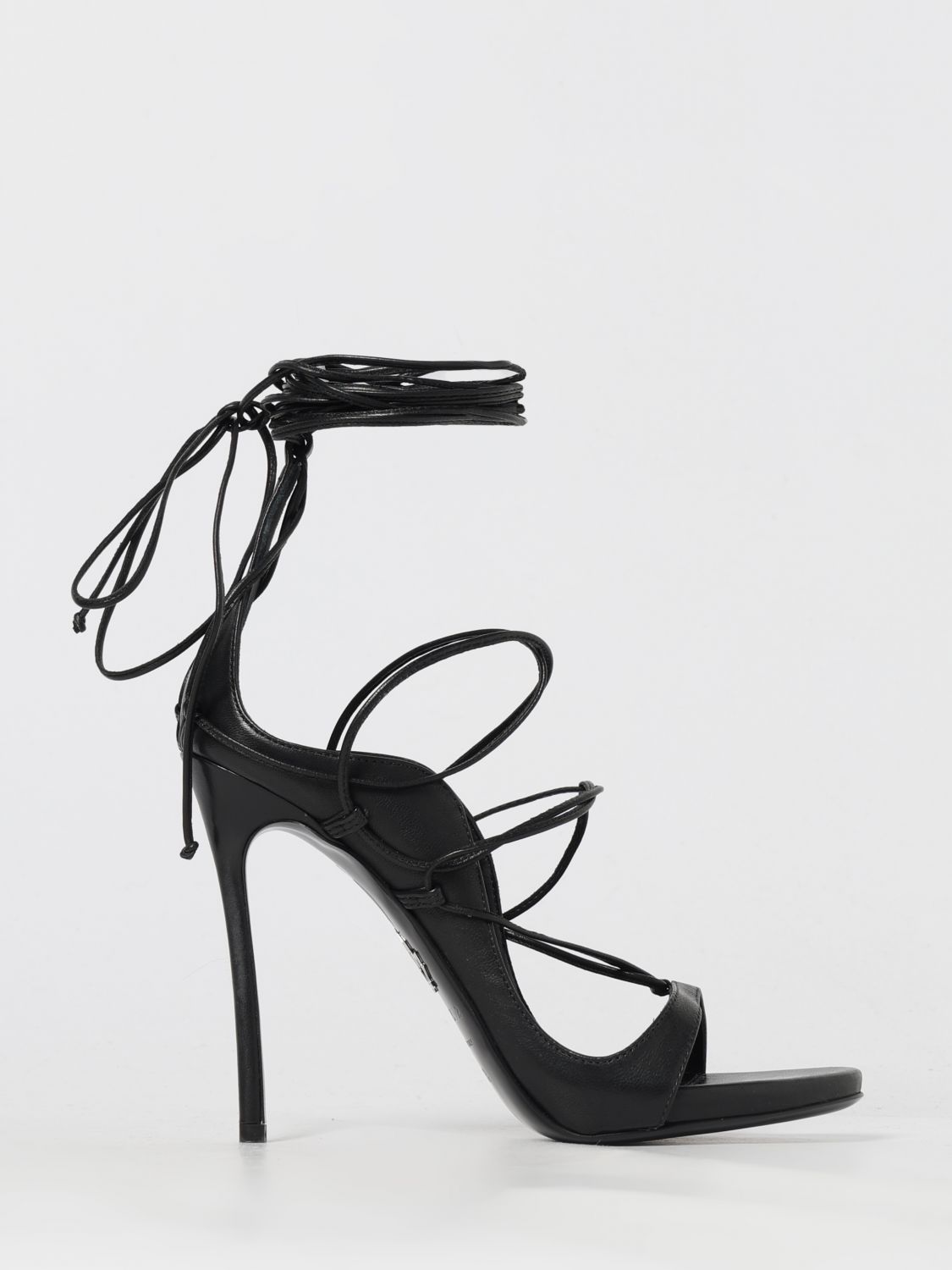 Dsquared2 Open Toe Heeled Sandals For Summer In Black