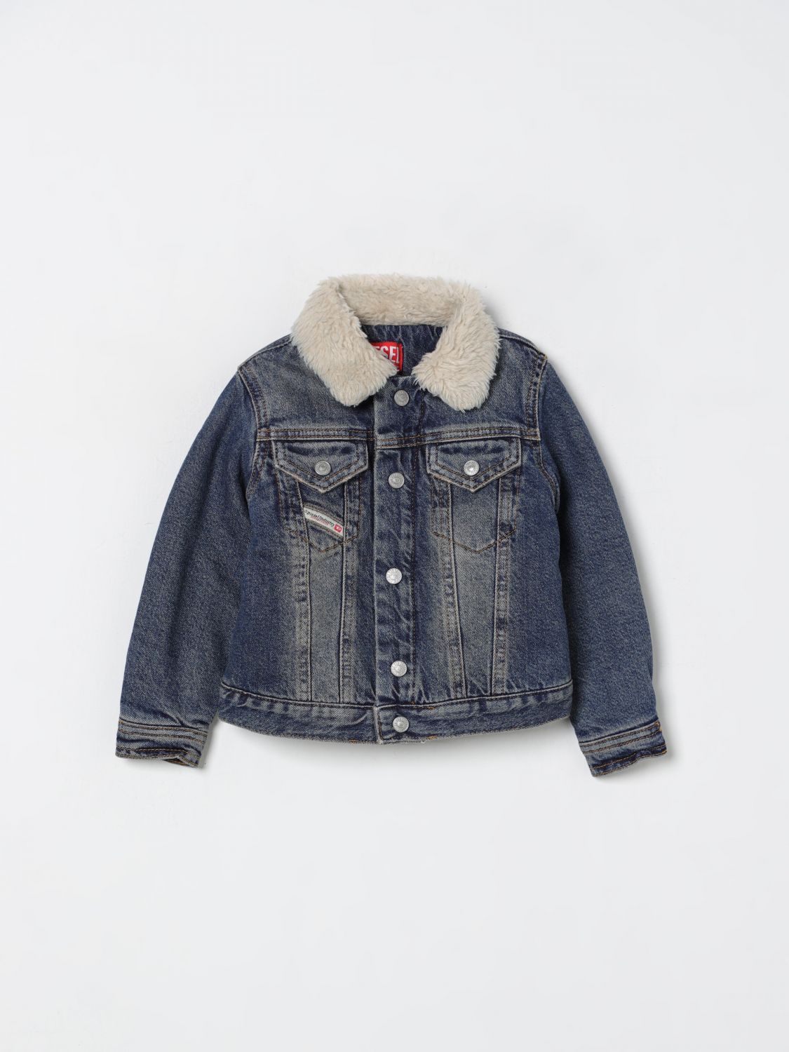 Diesel Jacket Kids Color Denim In Blue