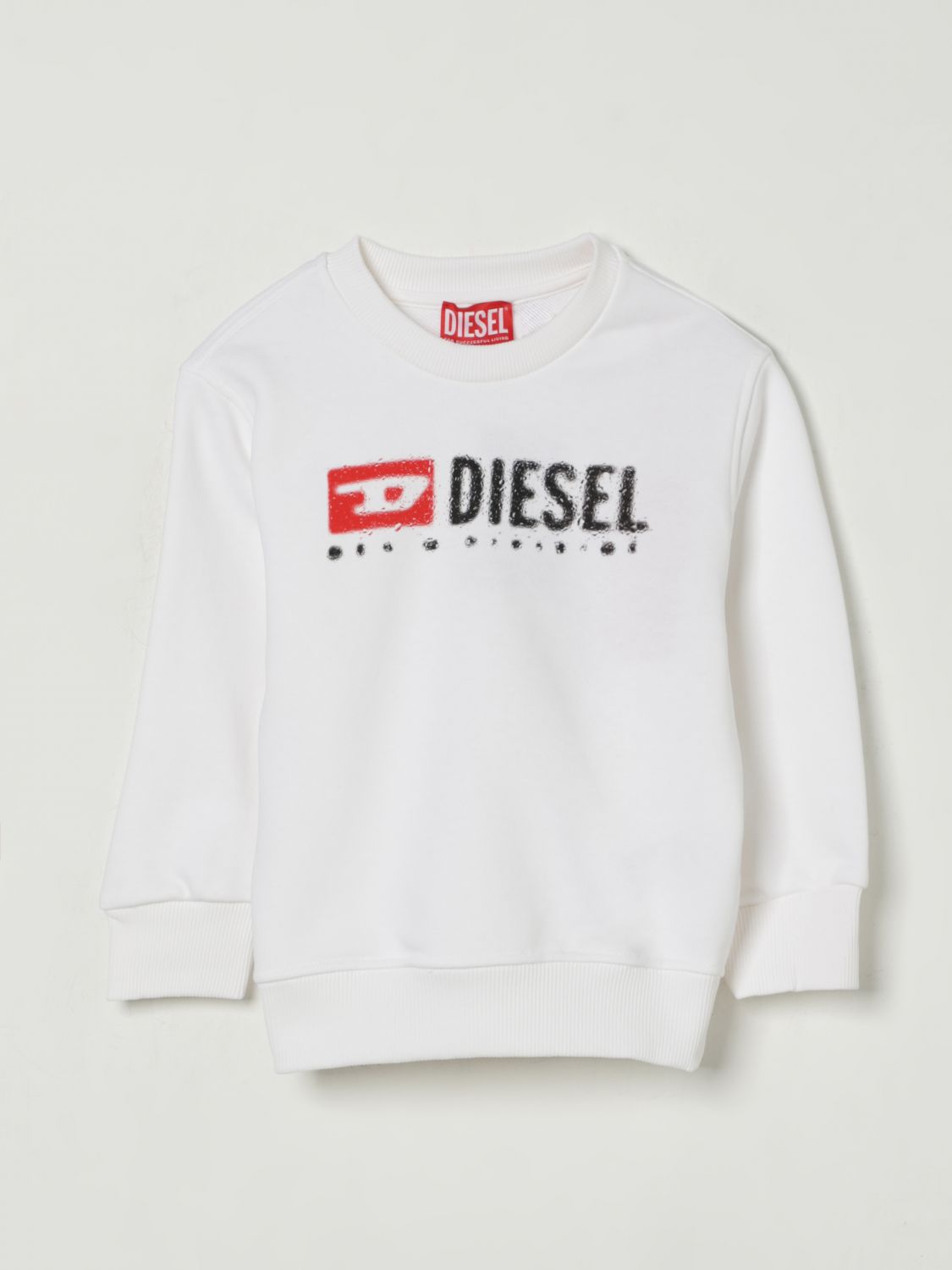 Diesel S-drops Sweatshirt In White