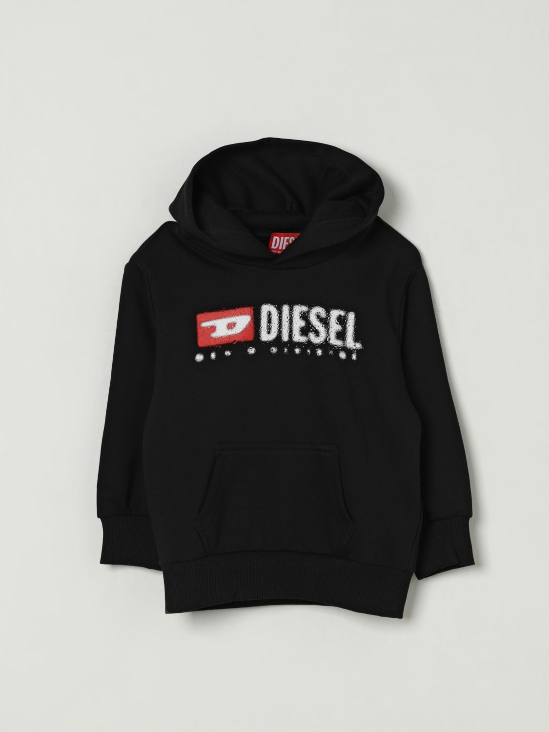 Diesel Sdropshood Over Logo-print Hoodie In Black