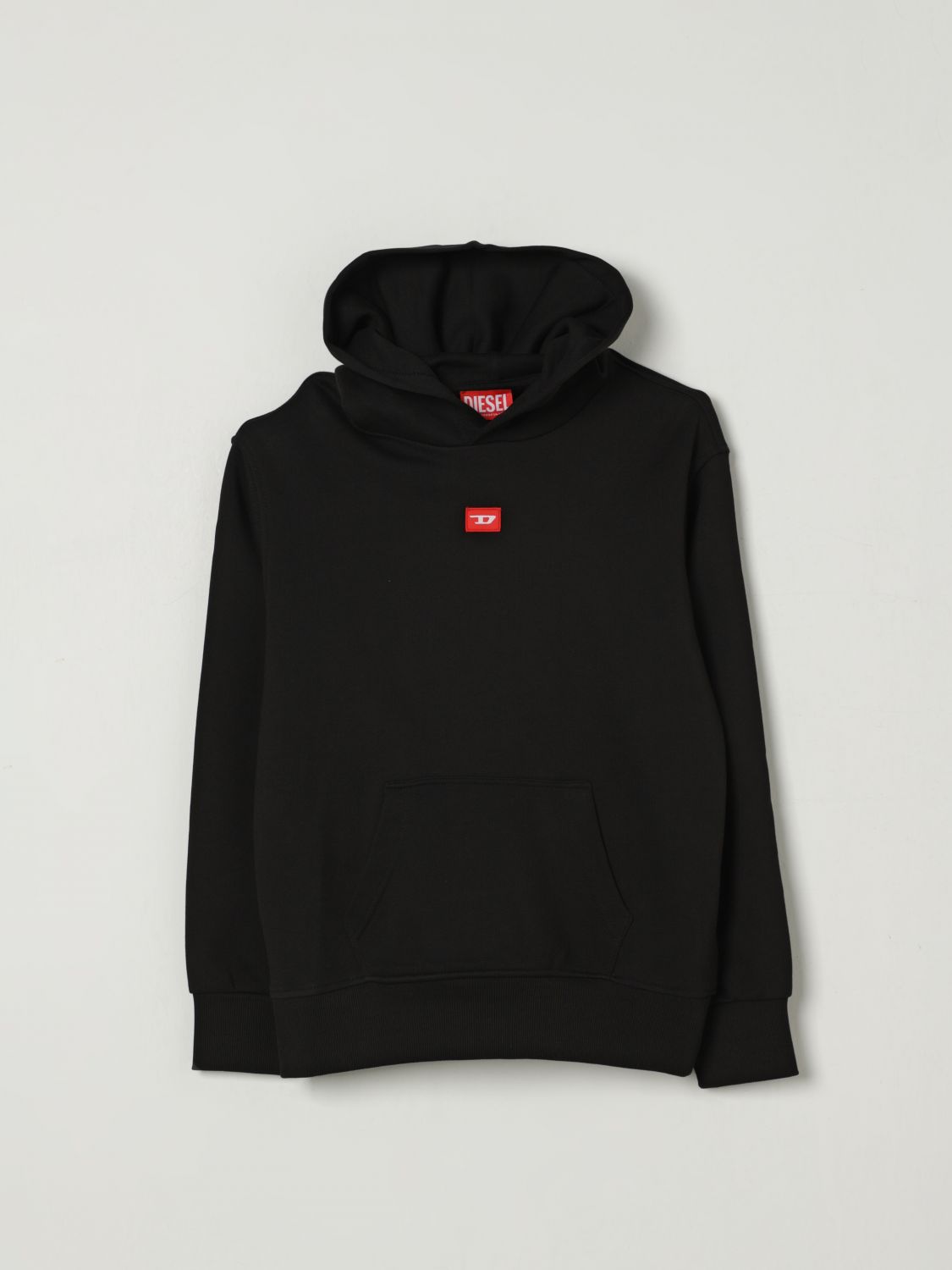 Diesel Sxginhood Over Logo-patch Hoodie In Black