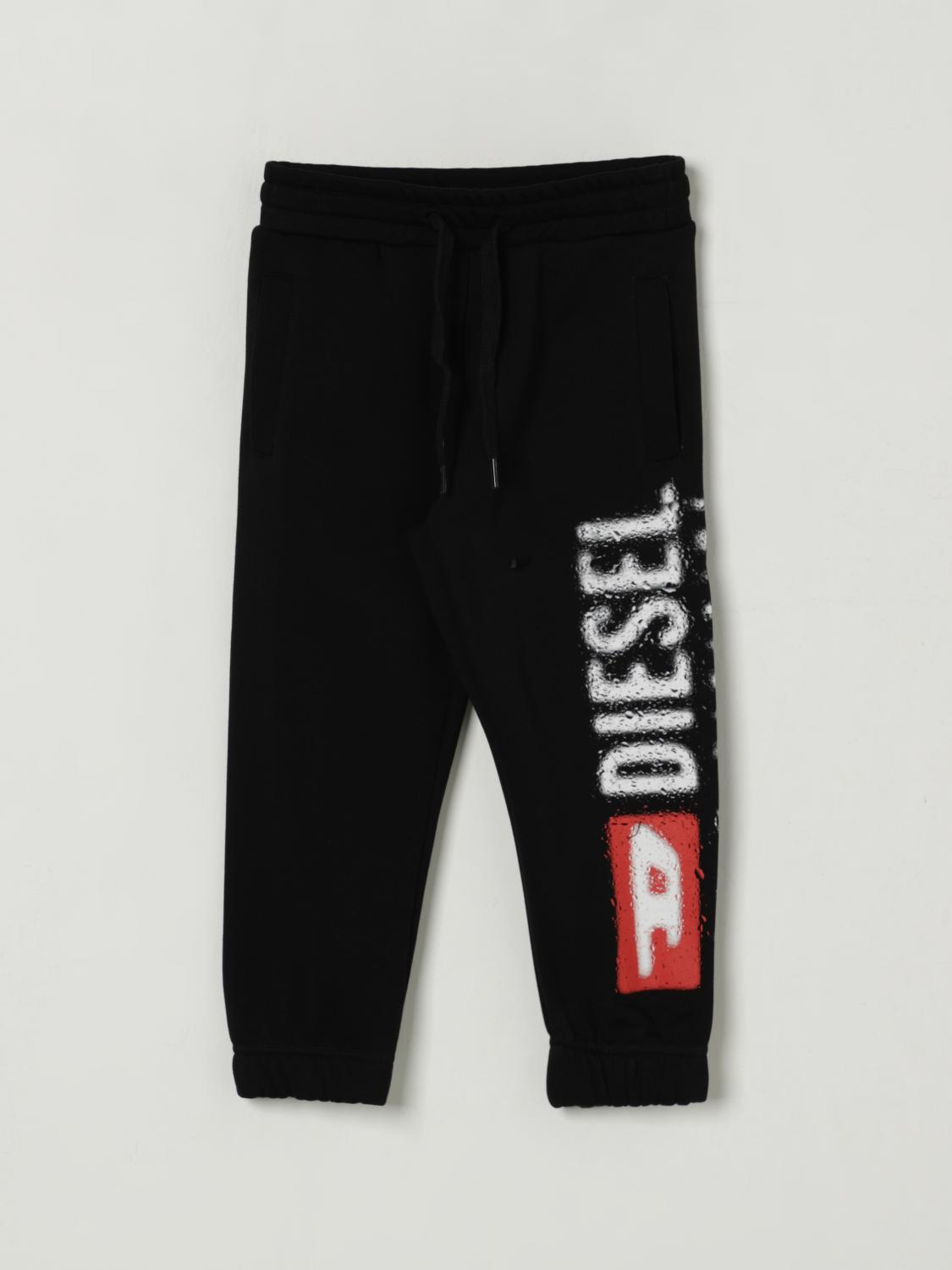 Diesel Logo-print Track Pants In Black