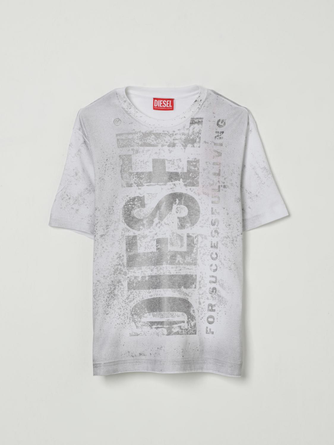 Diesel T-shirt  Kids Color White In Gray
