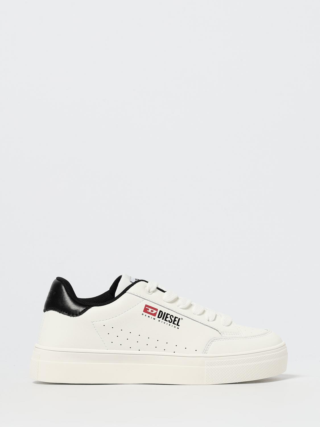 DIESEL White Kids Sneakers