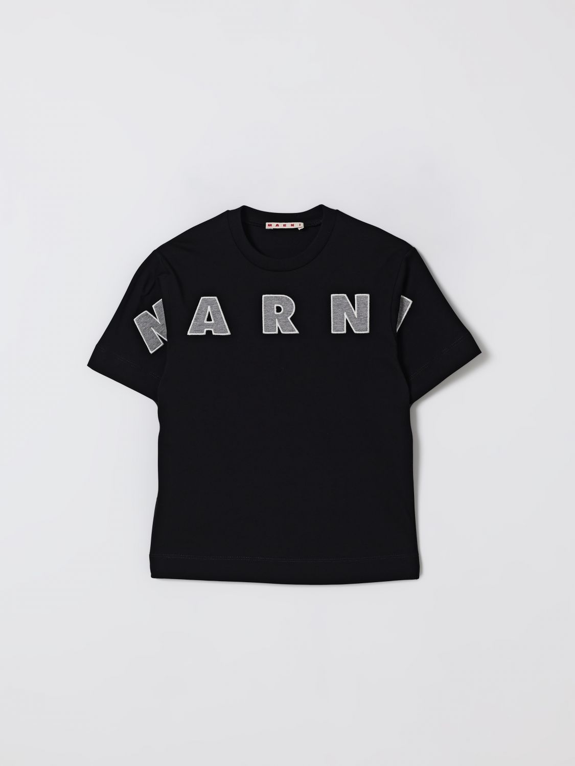 Marni T-shirt With Embroidered Logo In Black