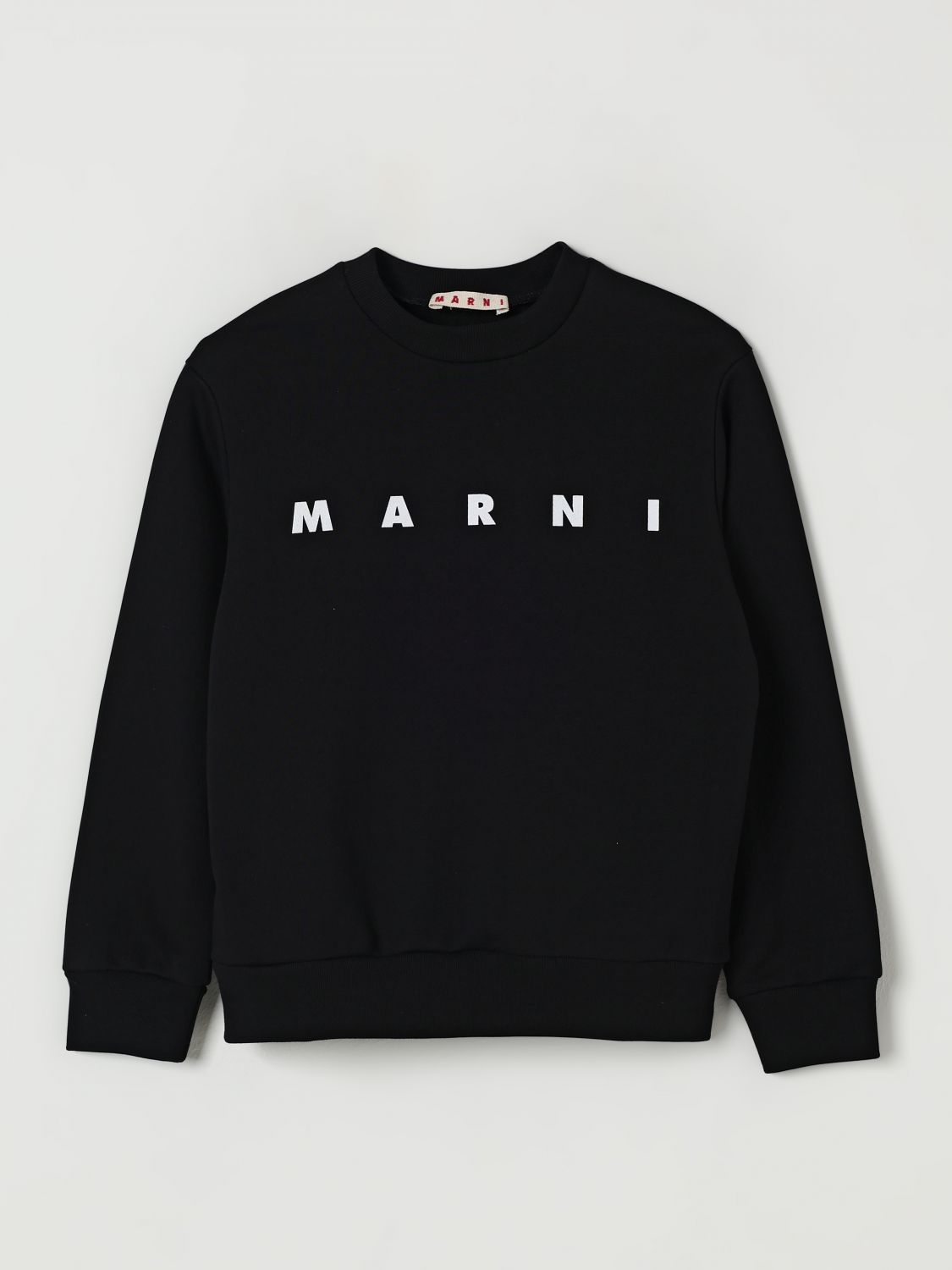 Marni Kids Logo-printed Crewneck Sweatshirt In Black