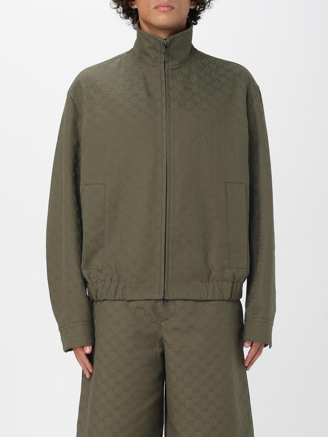 GUCCI Giubbotto in cotone con stampa monogram