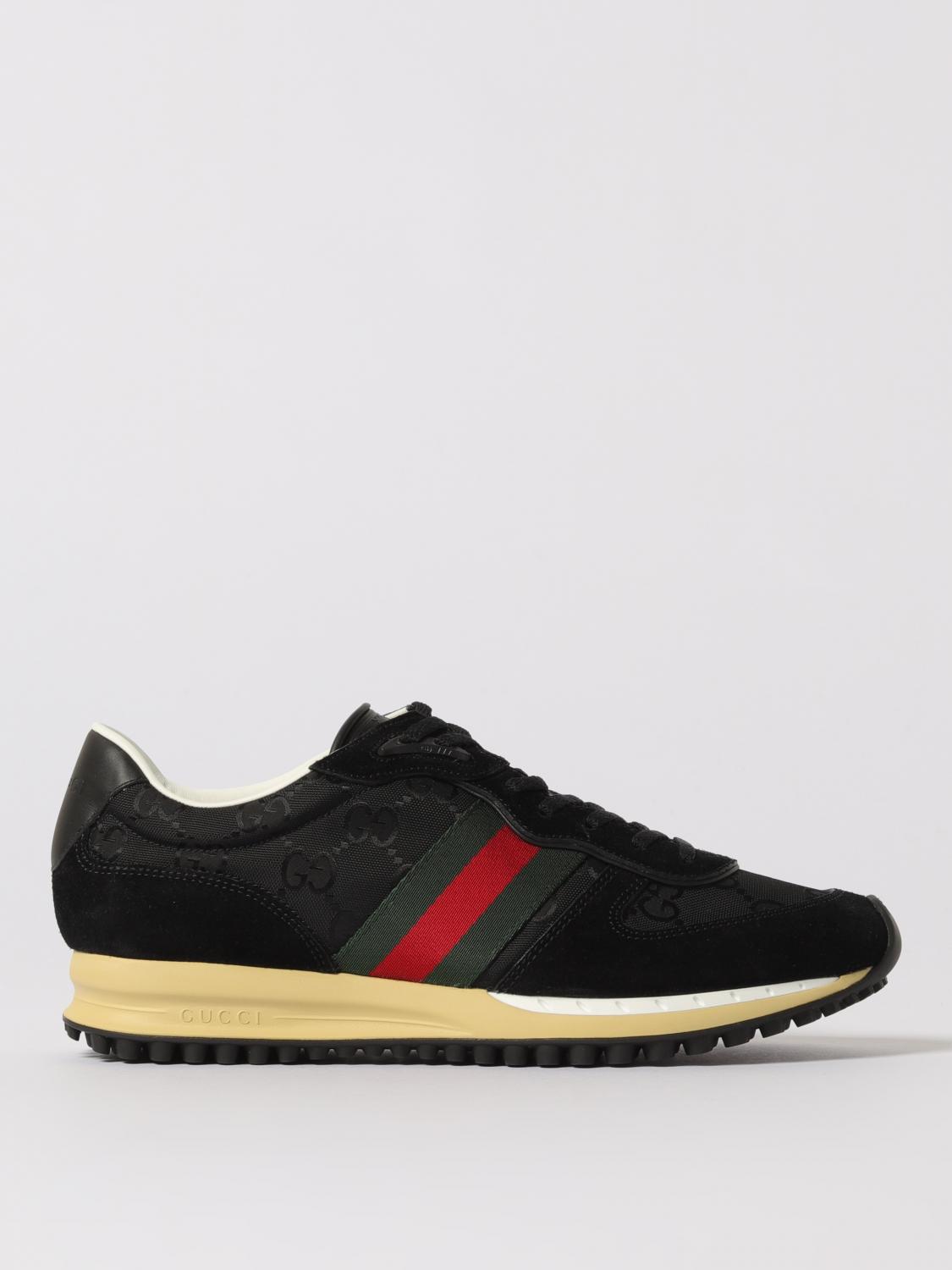 Gucci Sneaker Re-motion In Black Gg Fabric Men In Black