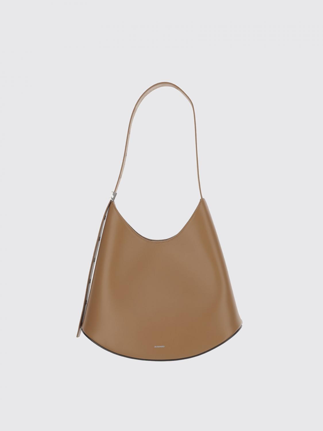 Jil Sander Eldorado Medium Leather Shoulder Bag In Brown