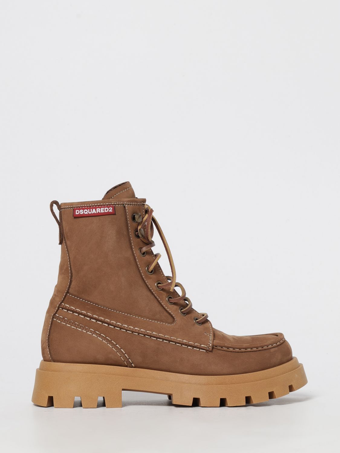 Dsquared2 Stivali Explorer In Pelle In Brown