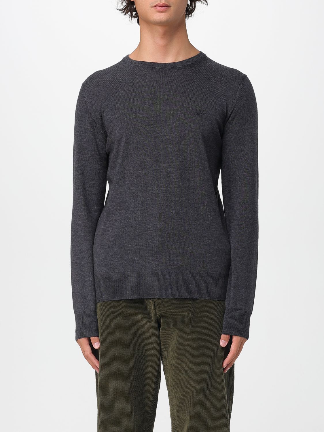 Brooksfield Sweater Men Color Charcoal In Black