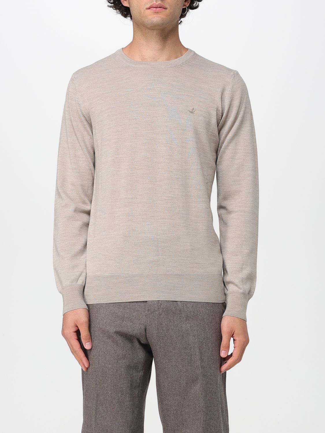 Brooksfield Sweater Men Color Sand In Gray