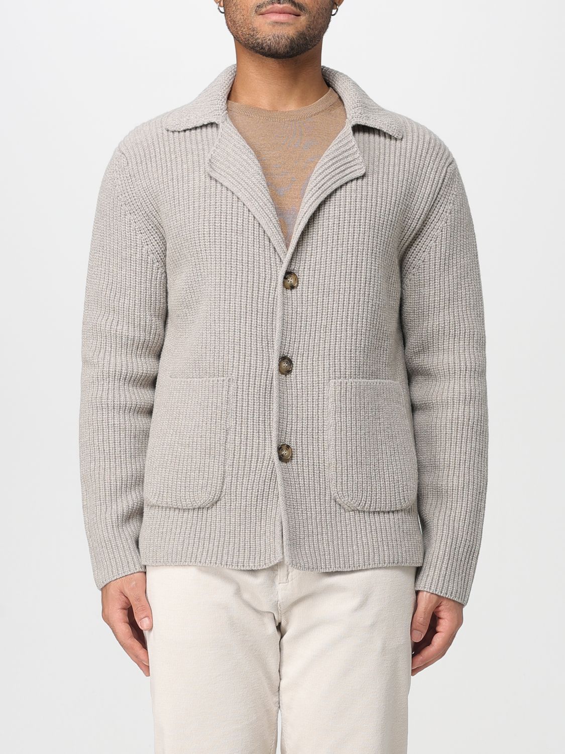 Brooksfield Cardigan Men Color Natural In Gray