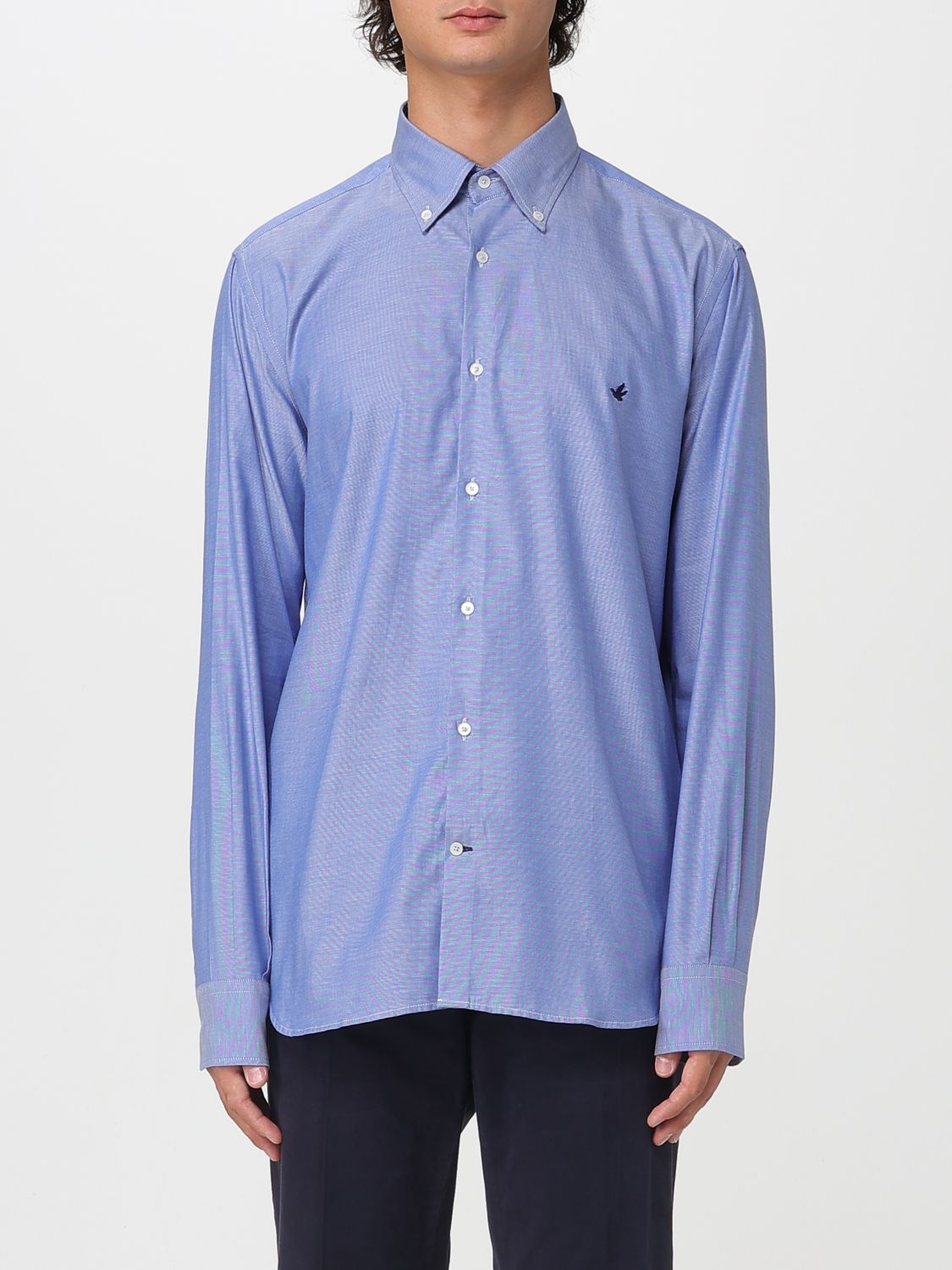 Brooksfield Shirt  Men Color Royal Blue In Blue