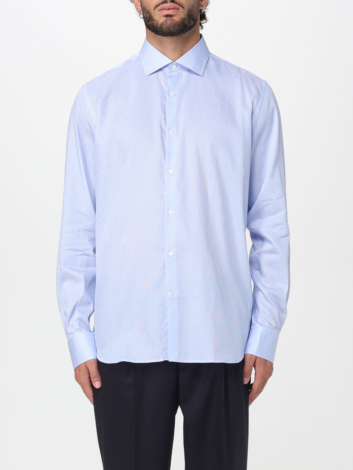 Brooksfield Shirt  Men Color Water In Blue