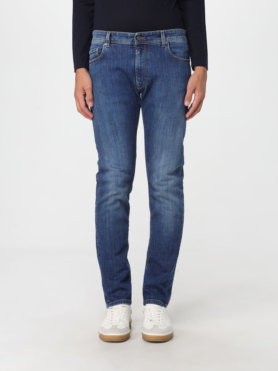 Brooksfield Jeans  Men Color Stone Washed In Blue