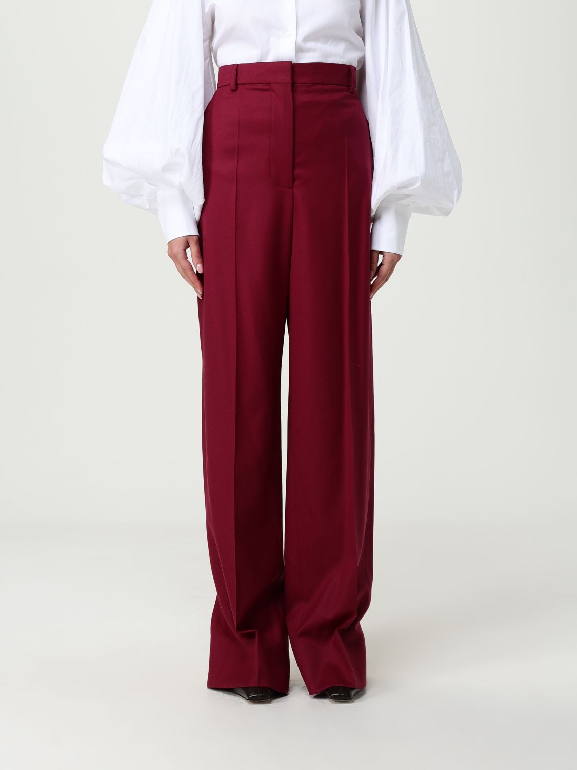 Stella Mccartney Pants Woman Color Burgundy In Red