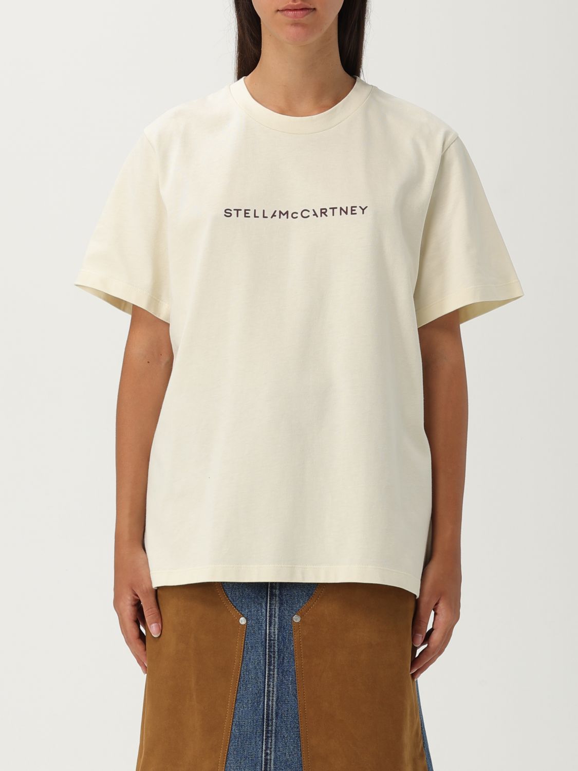 Stella Mccartney T-shirt  Woman Color Ivory In Neutral