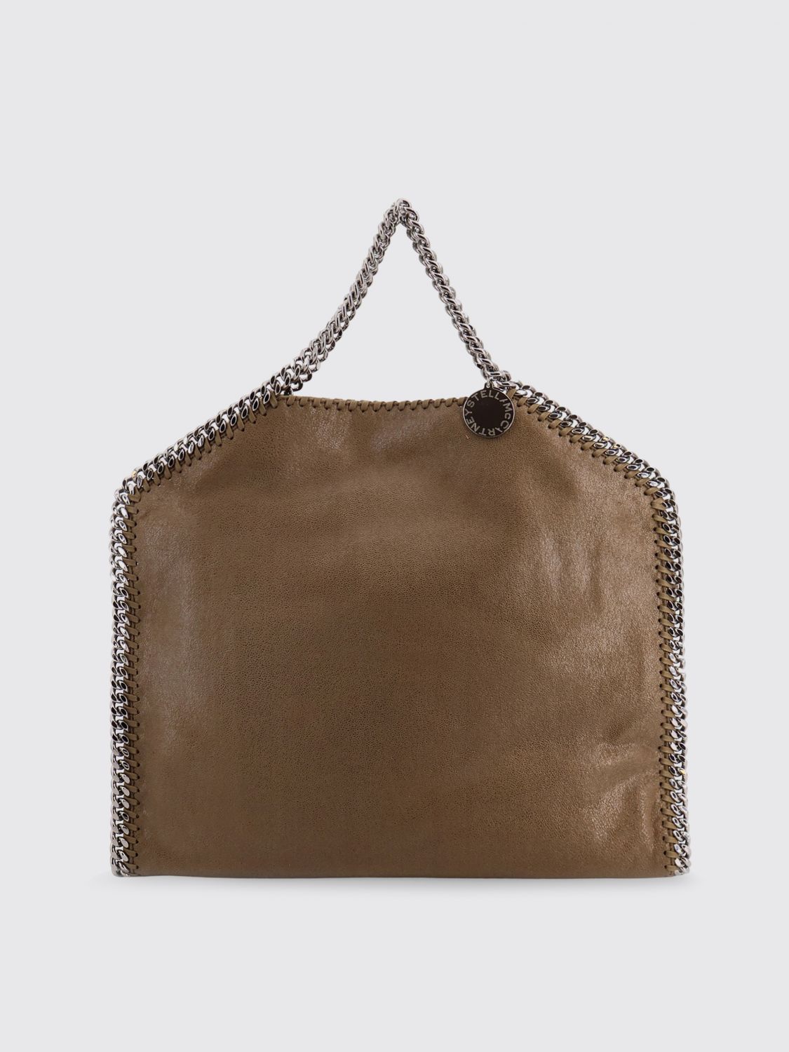 Stella Mccartney Shaggy Deer Chain Shoulder Bag In Green