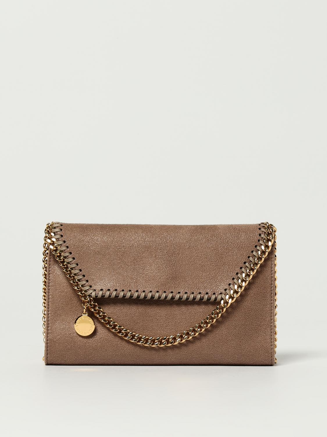 Stella Mccartney Falabella Chain-trimmed Cross-body Bag In Sand