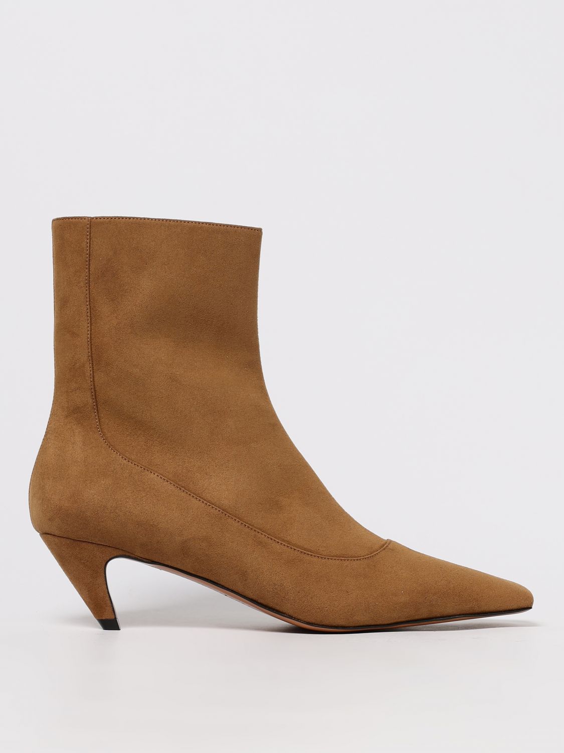 Stella Mccartney Spur Vegan Suede Ankle Booties In Brown