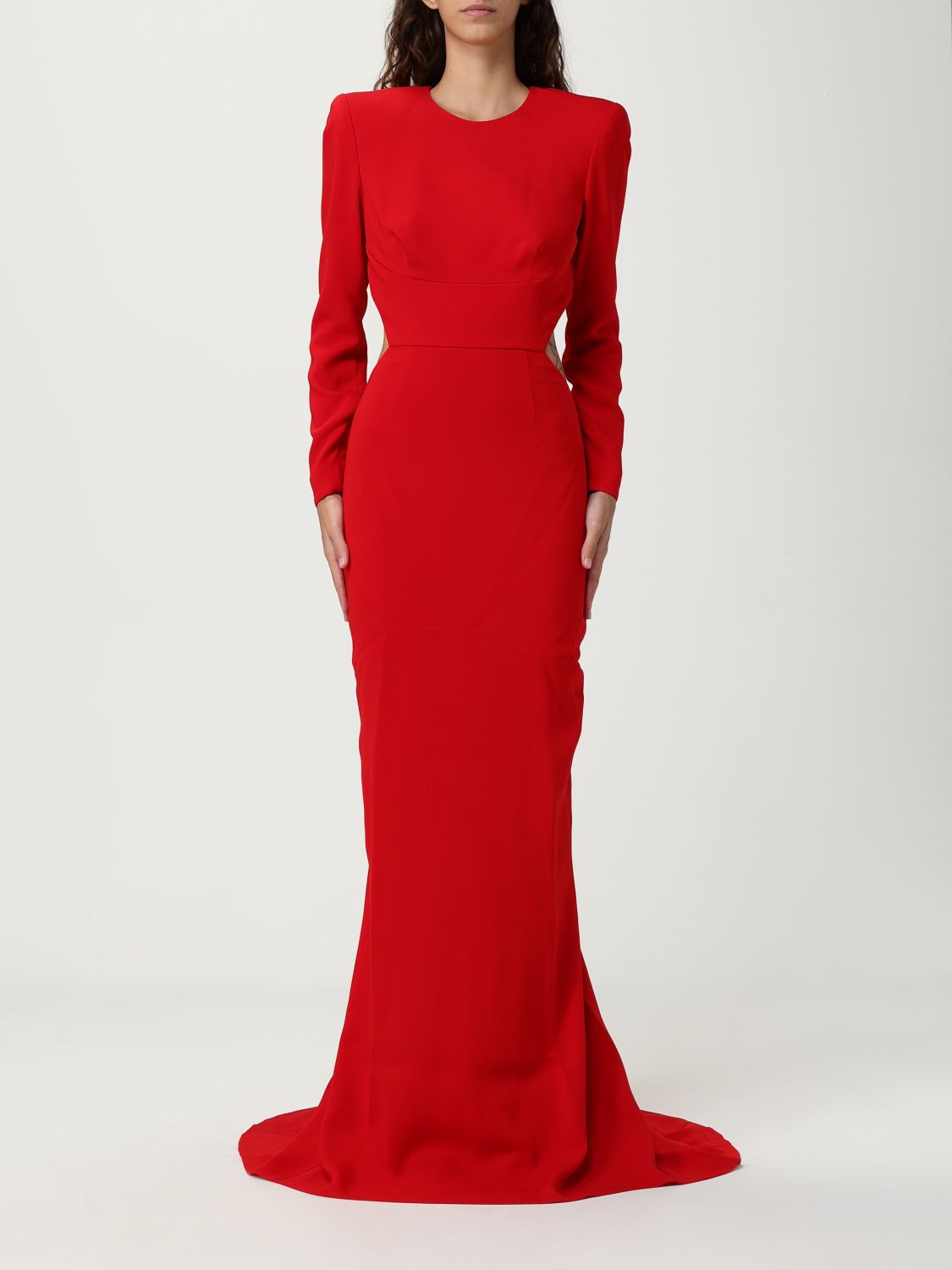 Stella Mccartney Open-back Crepe Gown In Red