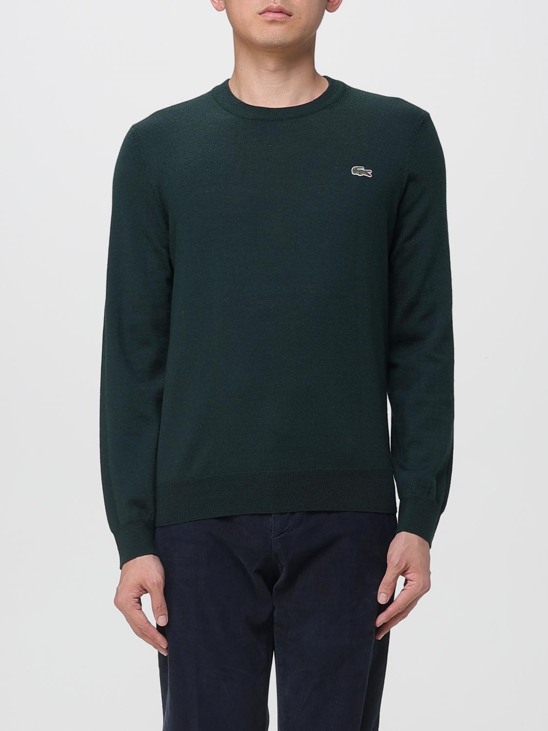 Lacoste Classic Fit Cotton French Terry Sweatshirt In Green