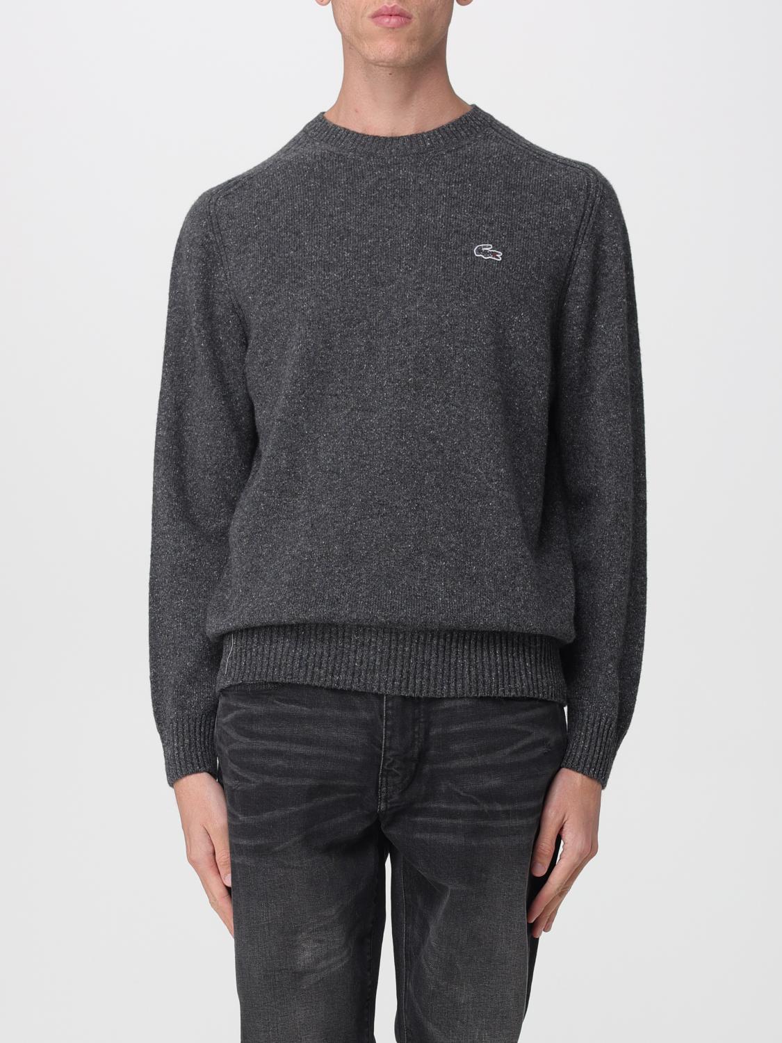 Lacoste Embroidered Crew-neck Sweater In Multi