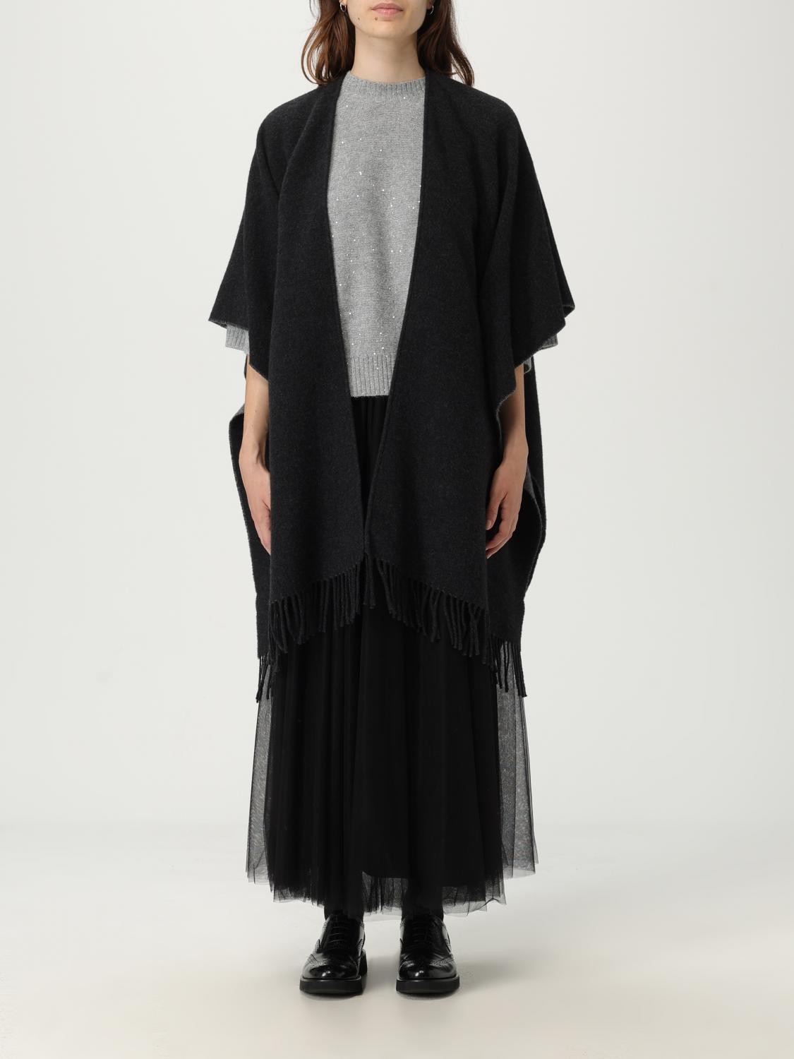 Fabiana Filippi Cape  Woman Color Grey In Black