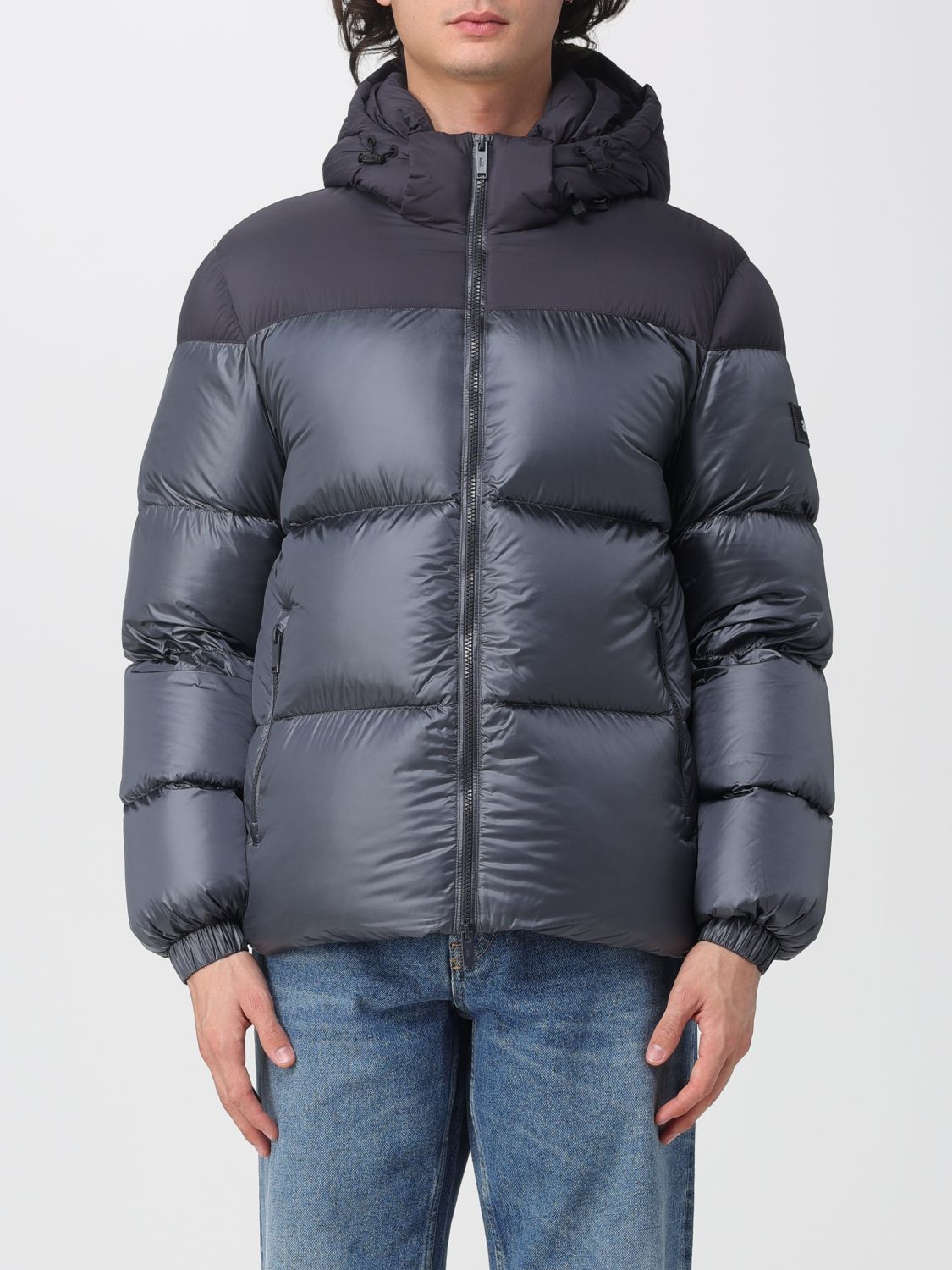 Add Jacket Men Color Charcoal In Gray