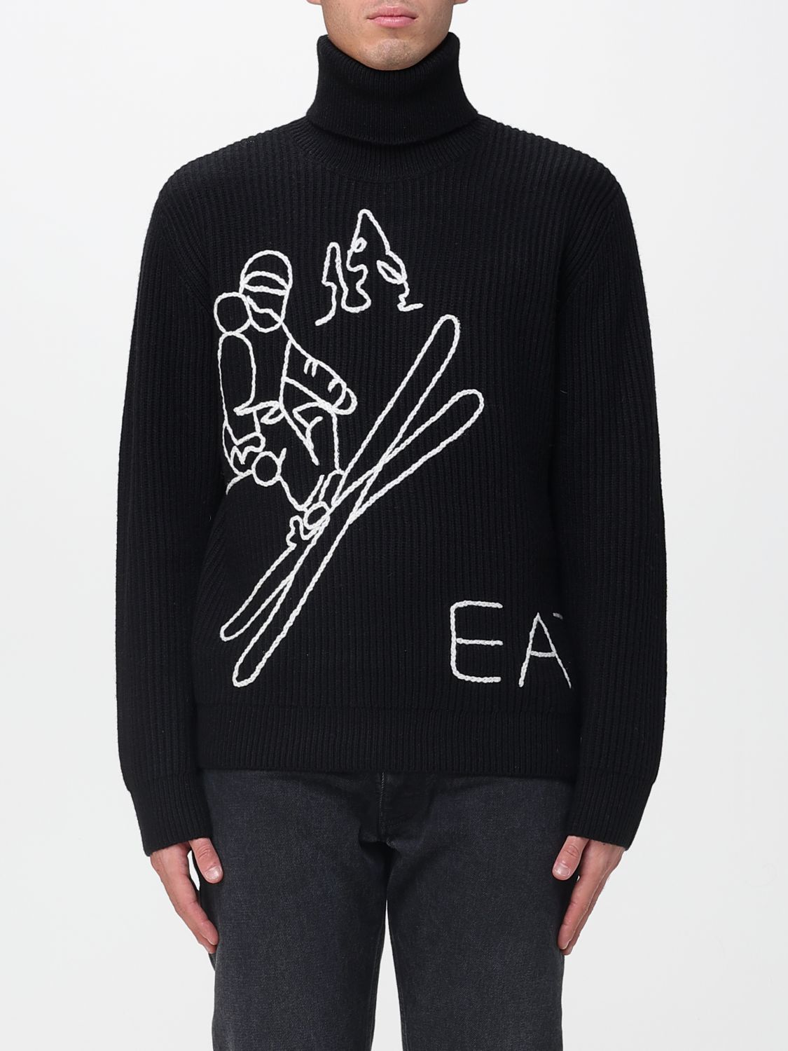 Ea7 Sweater Men Color Black In Black