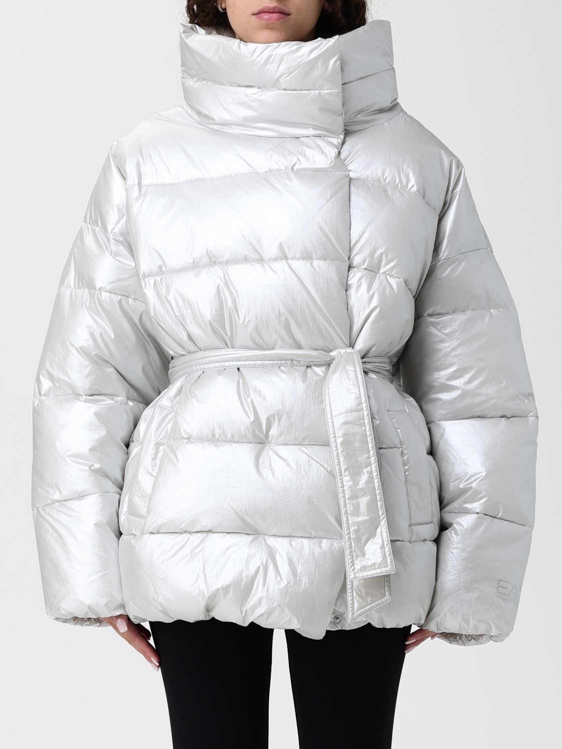 Ea7 Jacket Woman Color Blue In White
