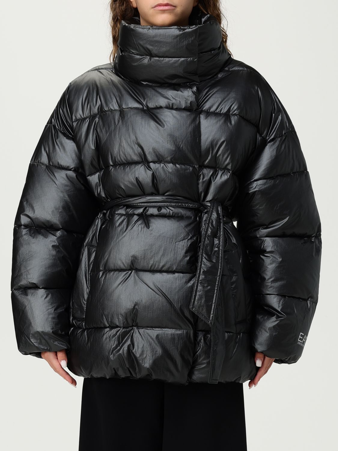 Ea7 Jacket Woman Color Charcoal In Black