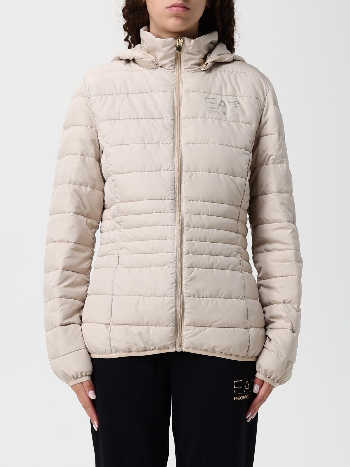 Ea7 Jacket Woman Color Sand In White