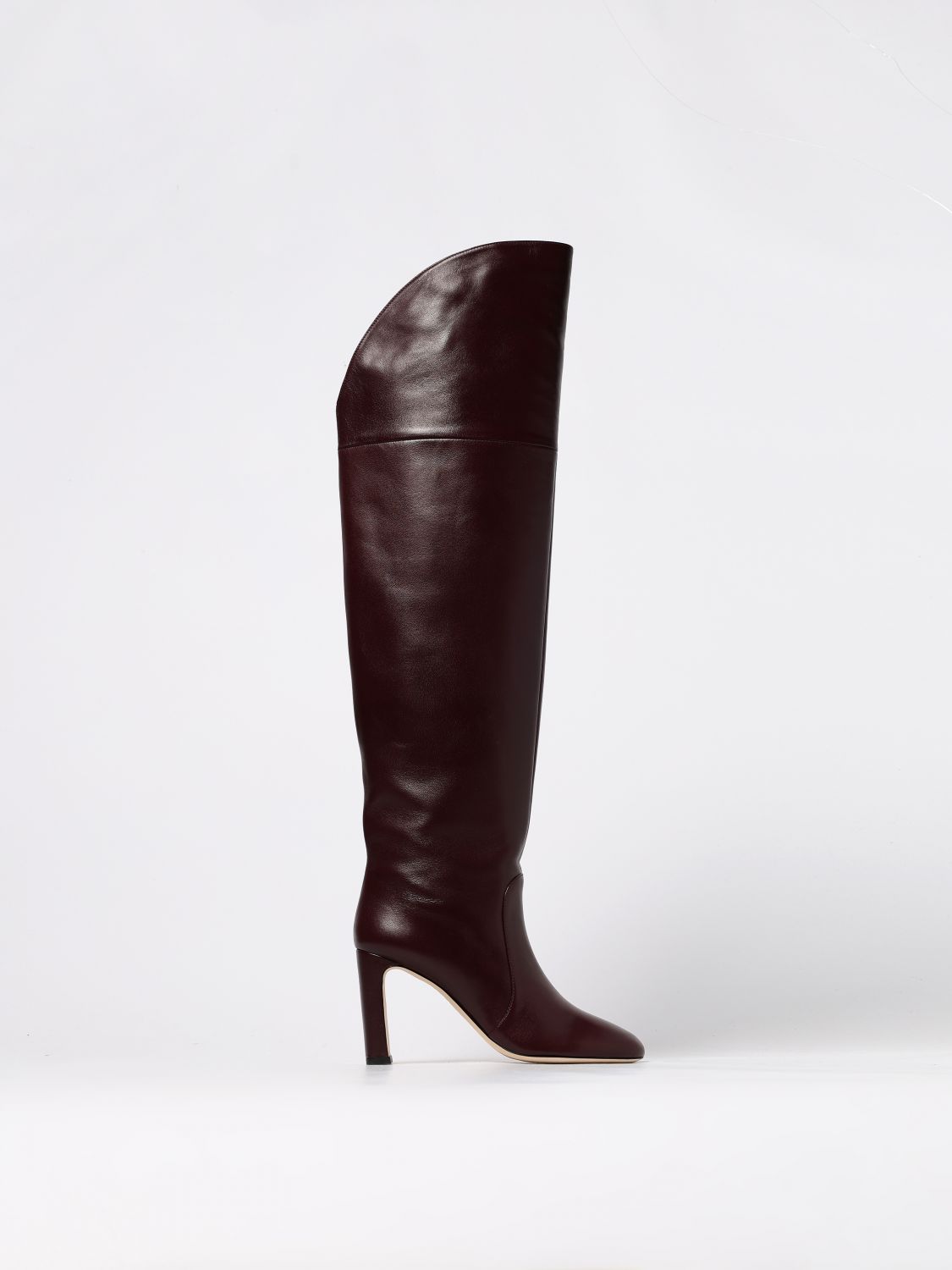 Stuart Weitzman Babette Tubo 85 Leather Over-the-knee Boots In Burgundy