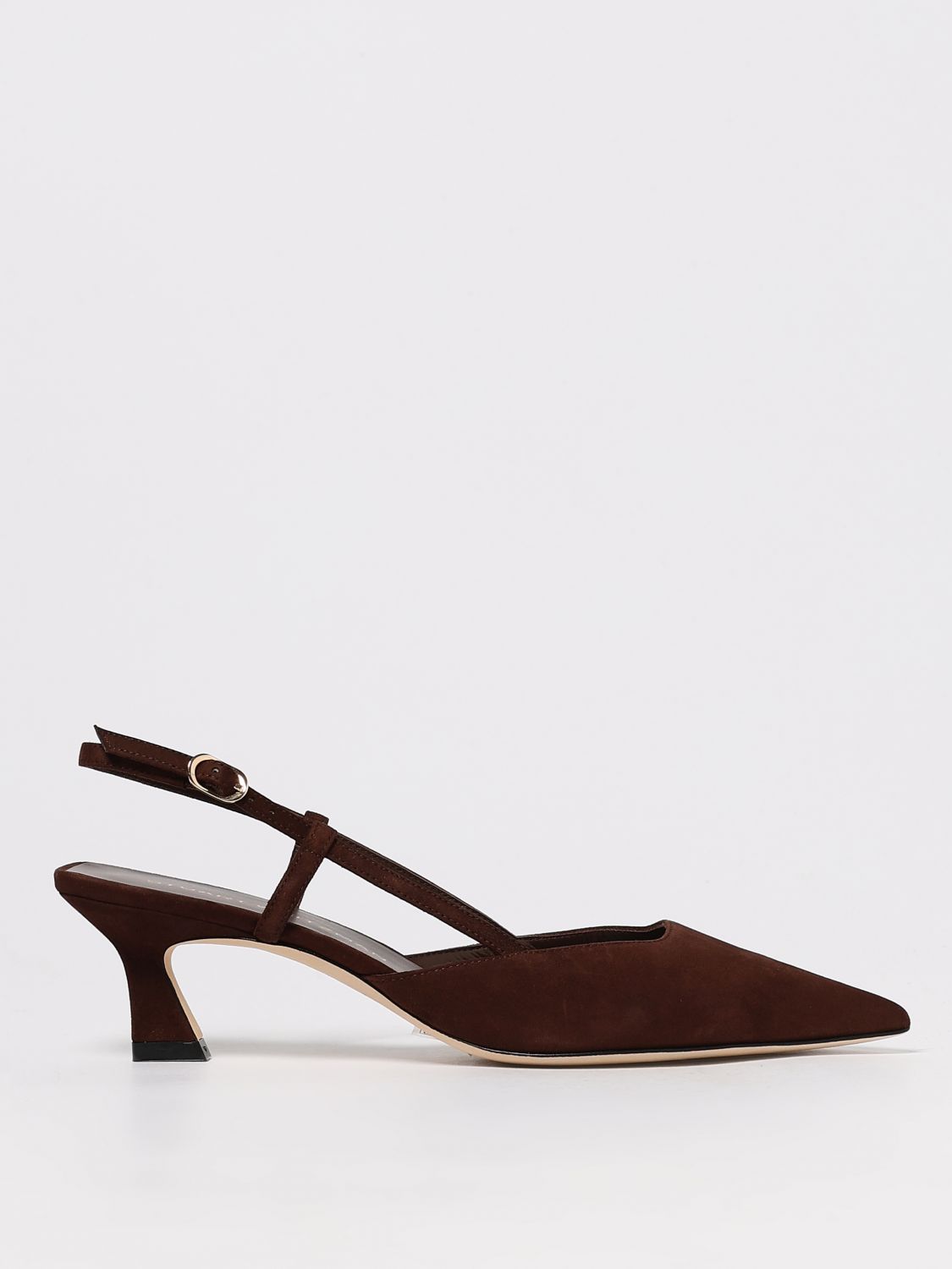 Stuart Weitzman Vinnie 50 Suede Slingback Pumps In Brown