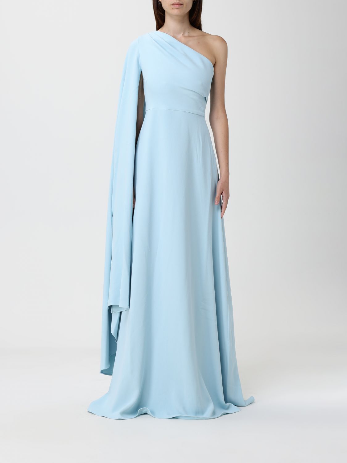 Solace London Yazmin Midi Dress In Blue