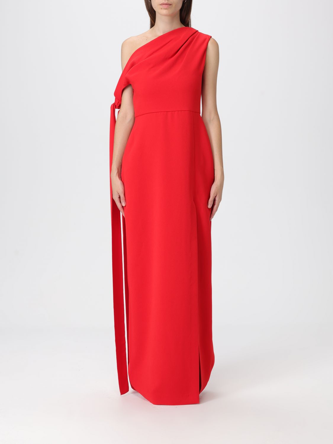 Solace London Irina Midi Dress In Red