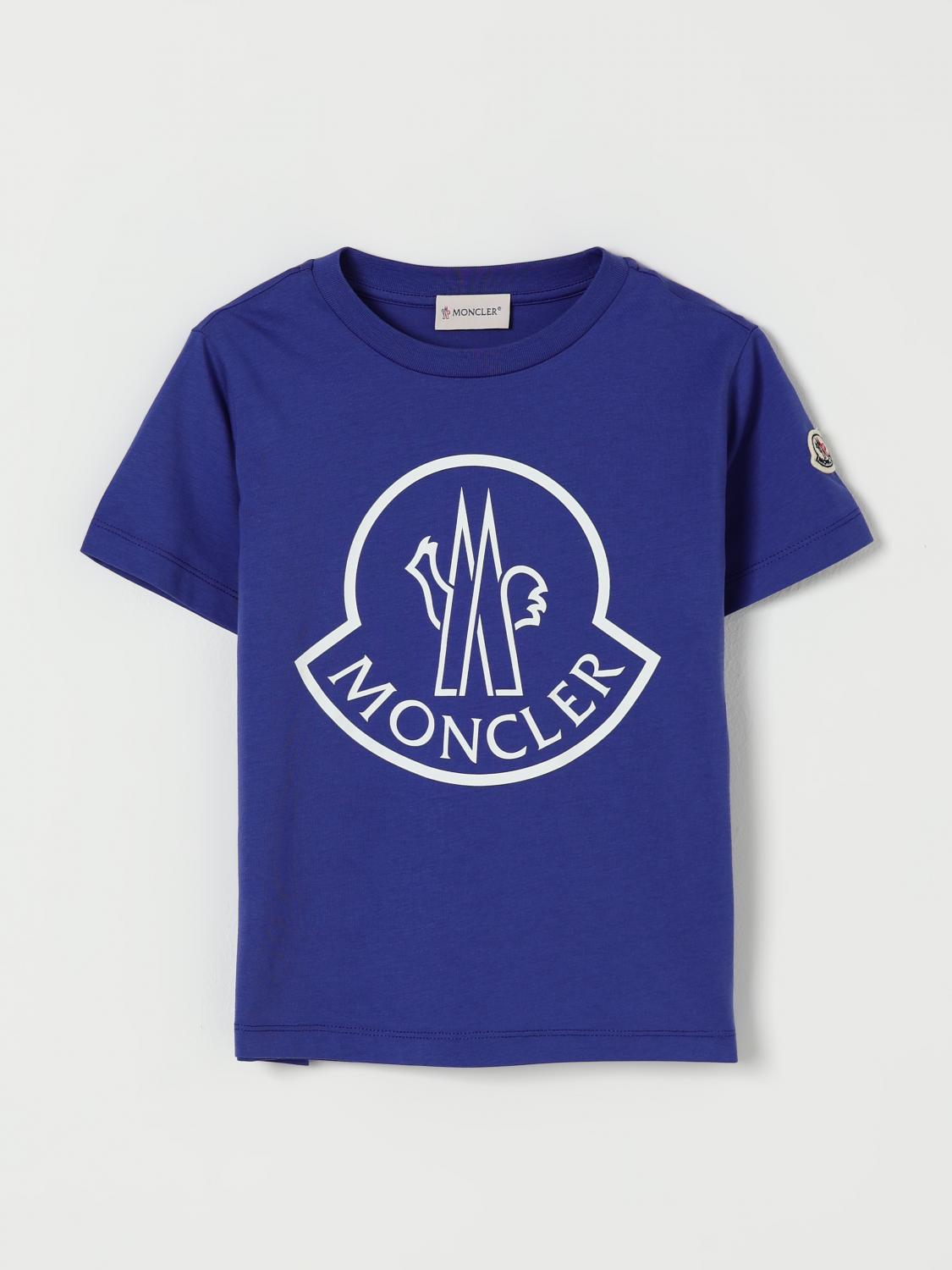 Moncler T-shirt  Kids Color Royal Blue In Blue