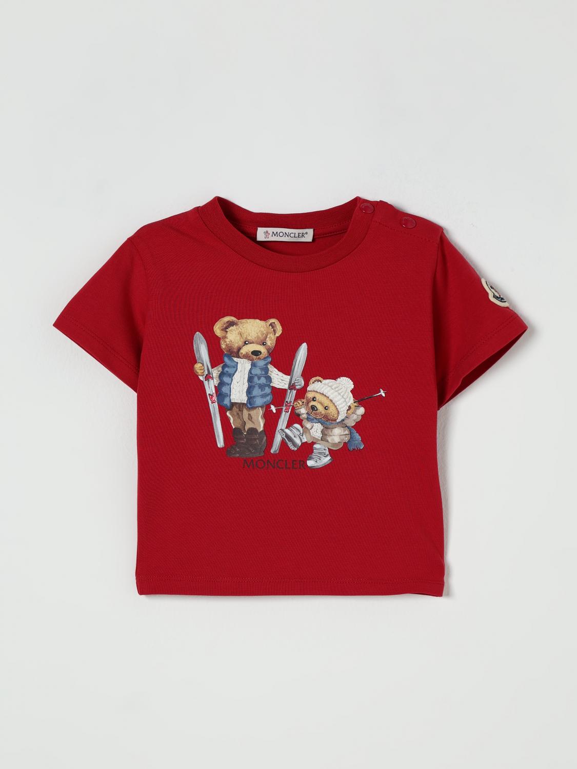 MONCLER T-Shirt Kids color Red　MONCLER Tシャツ キッズカラー レッド MONCLER