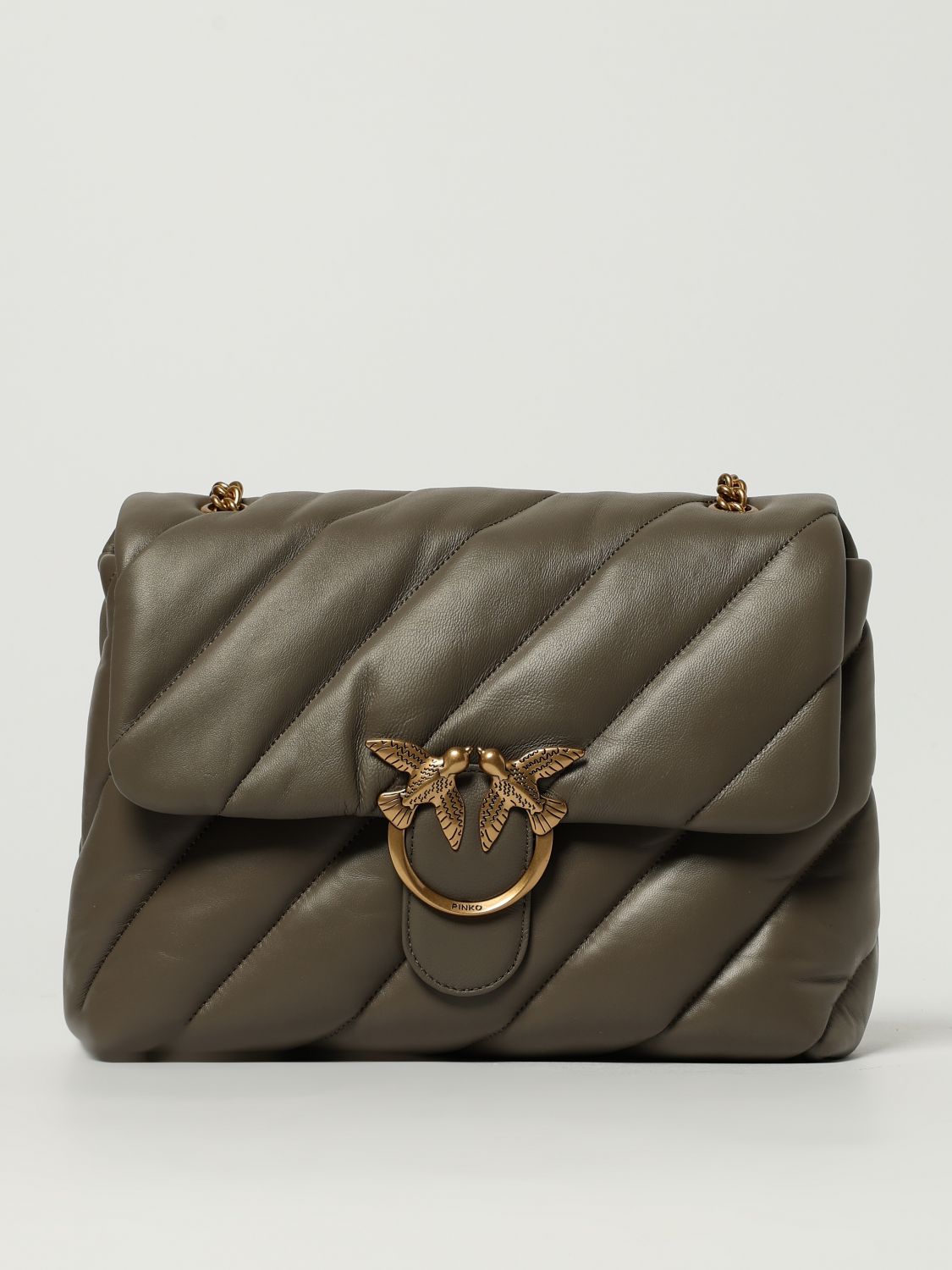 Pinko Shoulder Bag Woman Color Grey In Gray