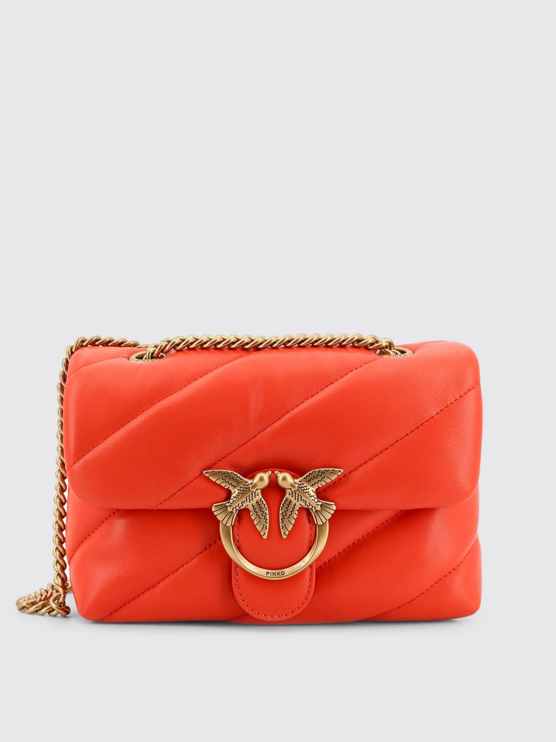 Pinko Classic Love Bag Puff Maxi Quilt In Red