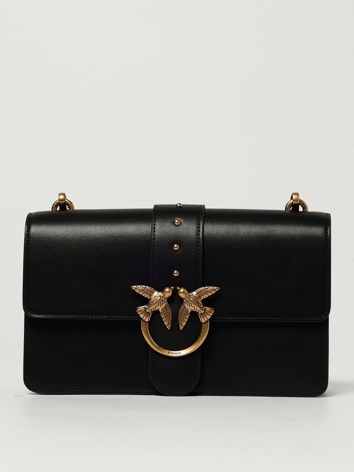 Pinko Love One Slouchy Crossbody Bag In Black