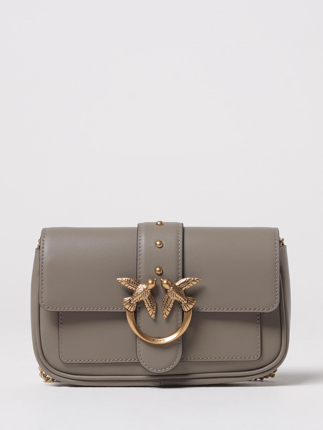 Pinko Mini Bag  Woman Color Leather In Gray