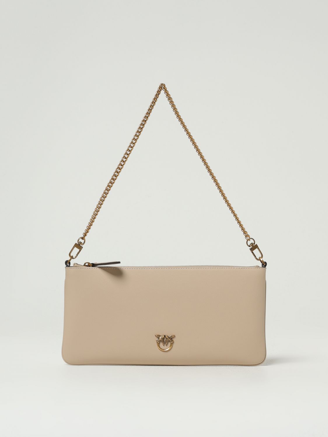 Pinko Wallet Woman Color Beige In Gold