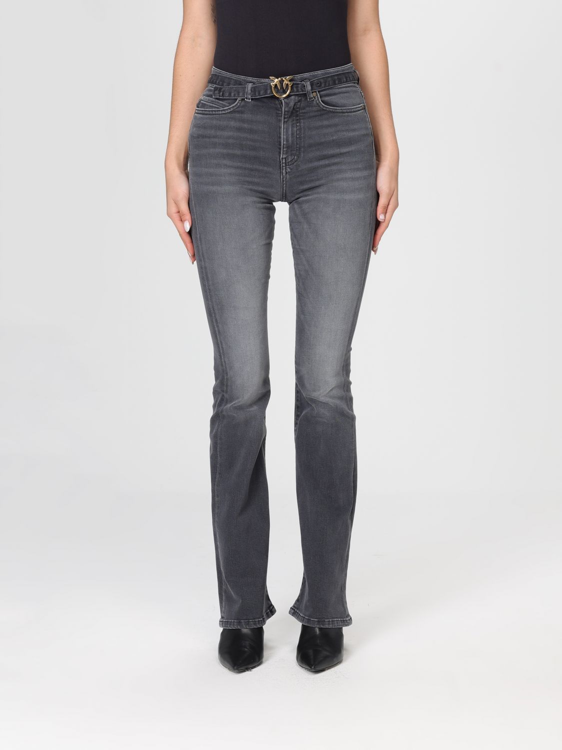 Pinko Jeans  Woman Color Grey In Gray