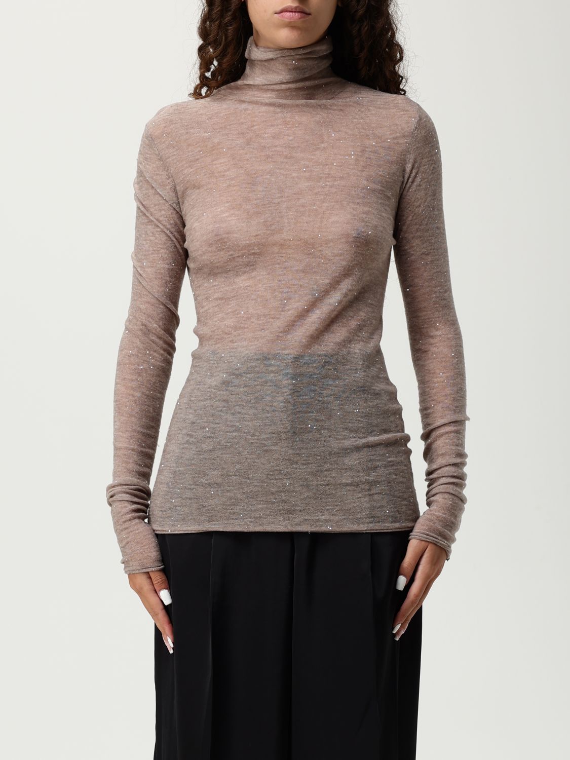 Pinko Sweater  Woman Color Beige In Brown